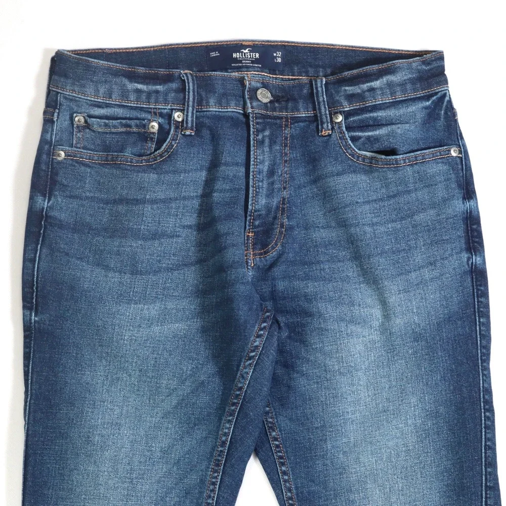 Hollister Skinny Jeans Mens 32 Blue Advanced Stretch Casual Everyday Denim